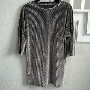 Women’s short velvet dress by Zara